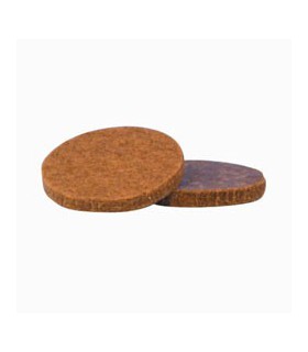 Patin feutre adhésif diam.33 marron x6 s