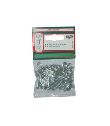 Rivet Tête Ronde Alu. 3 X 15 mm - Vynex