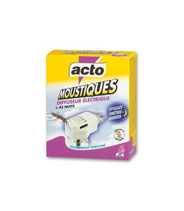 Diffuseur Électrique Anti-Moustiques + 1 Recharge - Acto