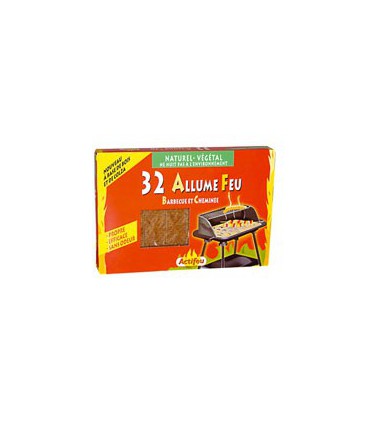 ALLUME FEU ACTIFEU BOIS/COLZA 32 CUBES - ACTIFEU