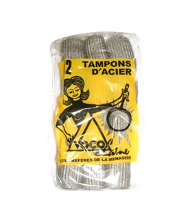 TAMPON LAINE D'ACIER SACHET/12