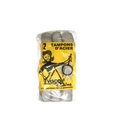 TAMPON LAINE D'ACIER SACHET/12
