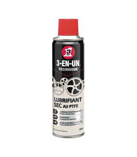 LUBRIFIANT SEC AU PTFE 3EN1 AEROSOL250 - 3 EN 1