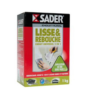 Enduit général lisse et rebouche universel 1kg - SADER