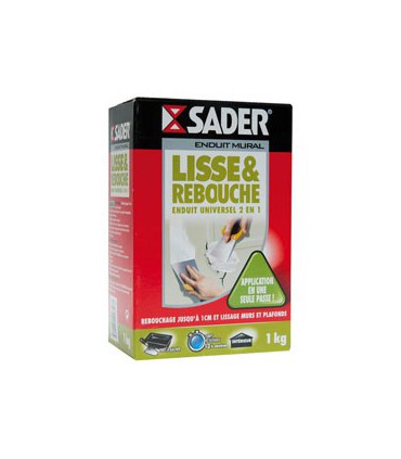 Enduit général lisse et rebouche universel 1kg - SADER