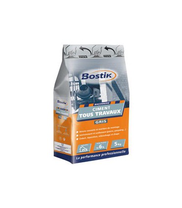 Ciment Gris Tous Travaux 5 Kg - Bostik 