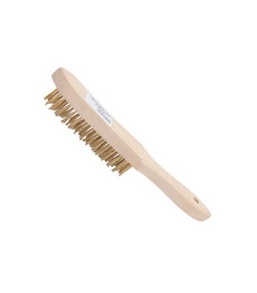 Brosse Métallique à Manche 4 Rangs en Laiton - Savy