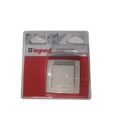 Interrupteur Rond Blanc pour Lampe au Pied 2 A - Legrand 