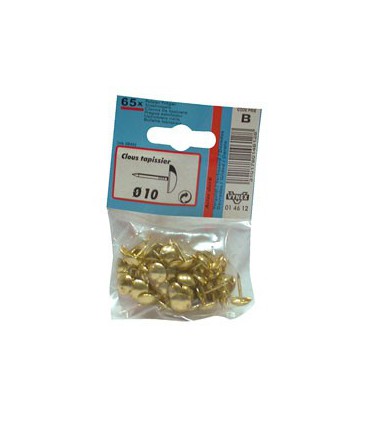 VYN14612 CLOU TAPIS.ACIER DORE 10MM