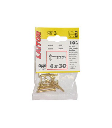 Vis à Bois Tête Ronde Acier Zingué 4 X 40 mm - Vynex 