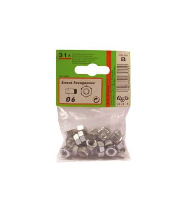 ECROUS HEXAG.6 PANS D.6MM