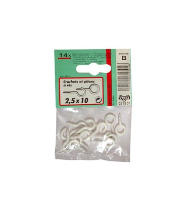 Crochet et Piton Rilsanisé 2.5 X 10 - Vynex 