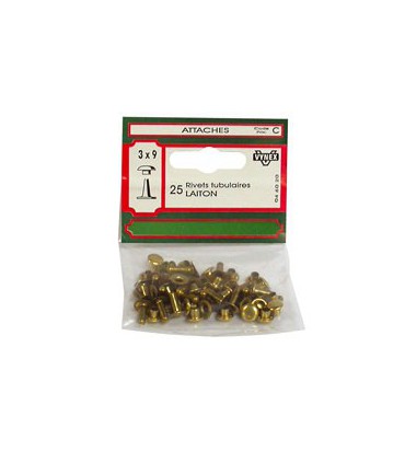 VYN46020 RIVET TUBULAIRE LAITON 3X9