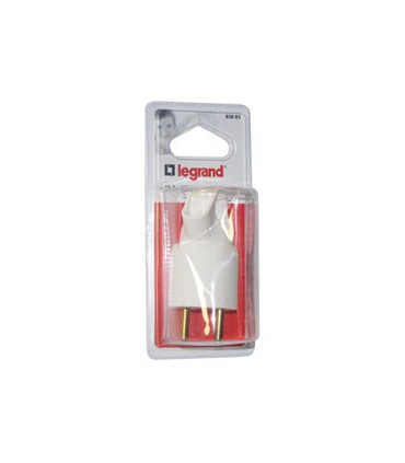 Fiche Mâle 2 Phases + Terre Annela Blanc - Legrand