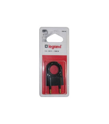 FICHE M 2P 6A PLASTIQ.NOIR S/C93963