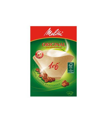 FILTRE CORNET PAPIER BTE 40 BRUN 1X6