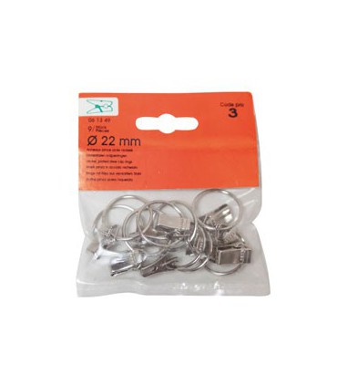 Anneau Pince Nickelé D: 22 mm  - Vynex
