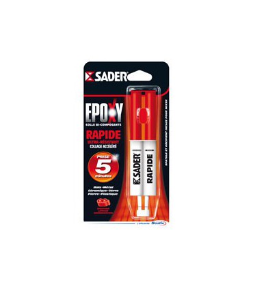 Colle Epoxy Rapide Seringue 25Ml - Sader