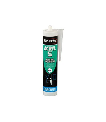 Mastic acrylique S cartouche 310ml blanc