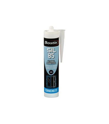 MASTIC VITRAGE SIL 85 NOIR 310ML PRO - BOSTIK PRO