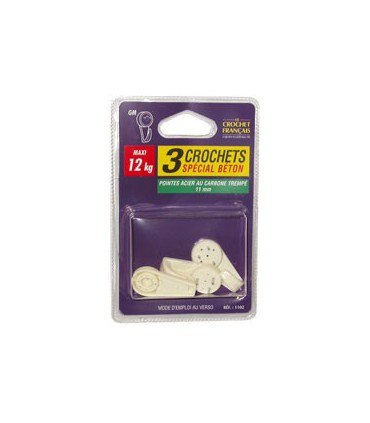 CROCHET SUED.GM PLAST.SP.BETON X3 1102