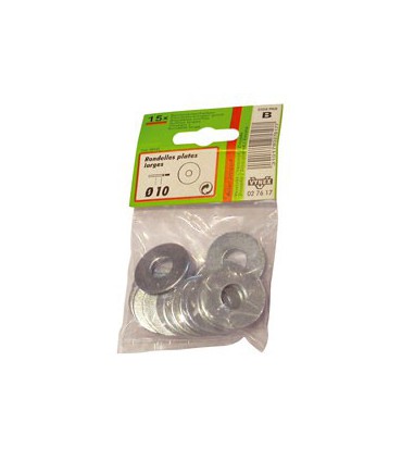 Rondelle Plate Large Acier Zingué D: 14 mm - Vynex