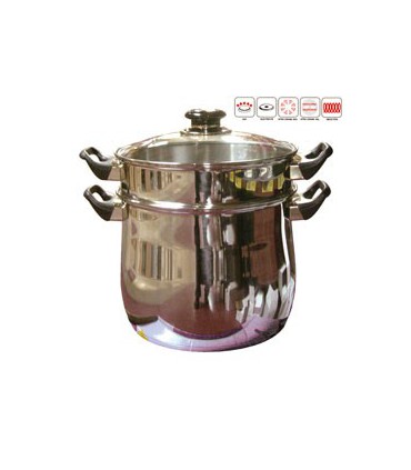 COUSCOUSSIER INOX 9L D.24CM T/FEUX - BAUMALU