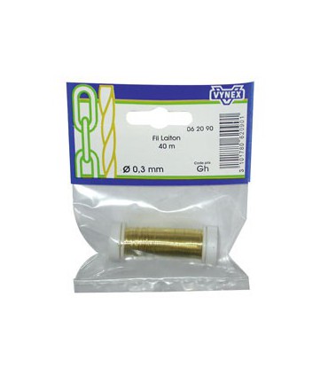 FIl laiton d.0.3mm x40m sc