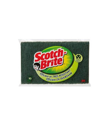 Tampon scotch-brite vert x 3 160x95 mm