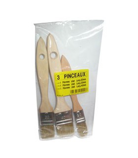 LOT DE 3 PINCEAUX PLATS 000   9042000 - SAVY