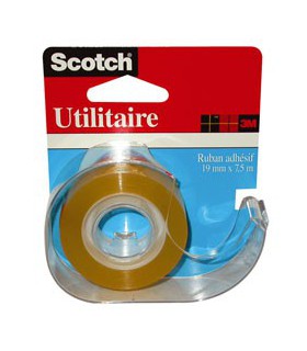 Ruban Adhésif Utilitaire avec Dévidoir 7.5 m X 19 mm - Scotch
