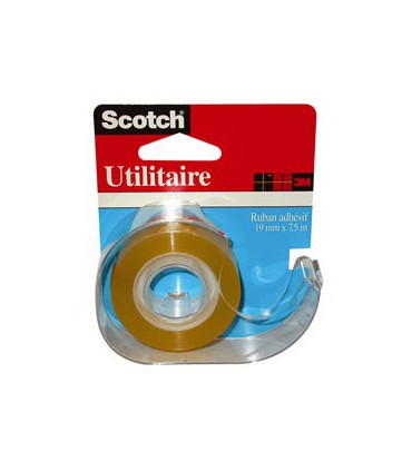 Ruban Adhésif Utilitaire avec Dévidoir 7.5 m X 19 mm - Scotch