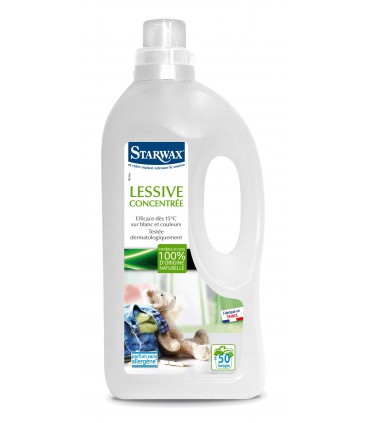 Lessive concentrée peaux sensibles Soluvert 1L- Starwax.