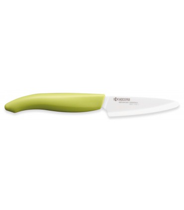 PETIT COUTEAU D’OFFICE, LAME BLANCHE 7,5 CM MANCHE VERT