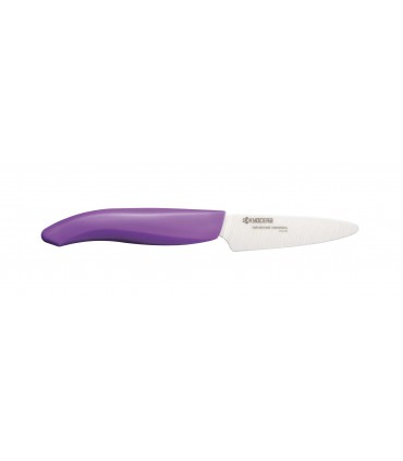 PETIT COUTEAU D’OFFICE, LAME BLANCHE 7,5 CM MANCHE VIOLET