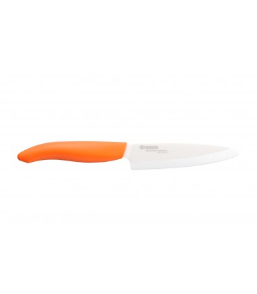 COUTEAU D'OFFICE, LAME BLANCHE 11 CM MANCHE ORANGE