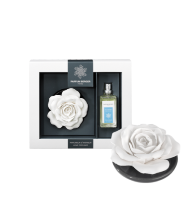 Rose sur plateau savon autrefois  - Berger