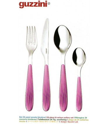 MENAGERE 24 PIECES AQUA ROUGE