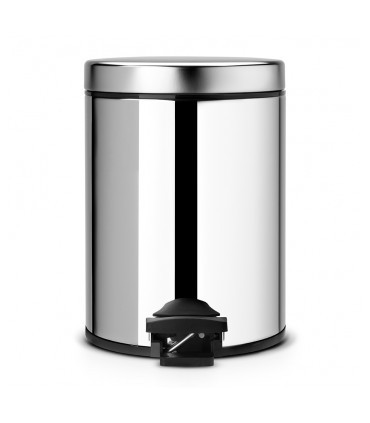 POUBELLE À PÉDALE, 5 LITRES, BRILLIANT STEEL - BRABANTIA