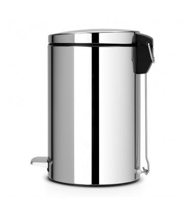 RETRO BIN 'SILENT' 12 LITRES  BRILLIANT STEEL - BRABANTIA