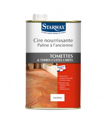 Cire Nourrissante pour Tomettes et Terres Cuites 1 L - Teintes au Choix - Starwax