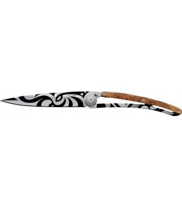 Couteau deejo tattoo 37g genevrier tribal