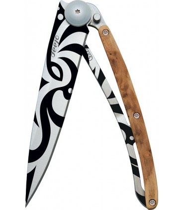 Couteau deejo tattoo 37g genevrier tribal