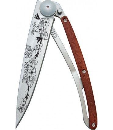 Couteau deejo tattoo 37g bois de rose cerisier