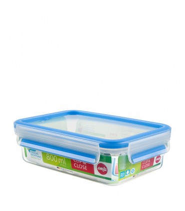 Boîte clip and close 3d rectangulaire 0.8l - EMSA