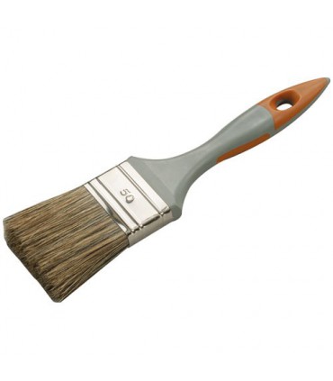 Pinceau plat spécial lasure manche bi-matière 50 mm - SAVY