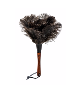 Plumeau autruche cuir 30cm - Redecker