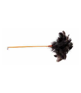 Plumeau autruche cuir 120cm - Redecker