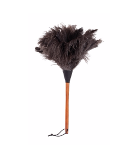 Plumeau autruche cuir 50cm - Redecker