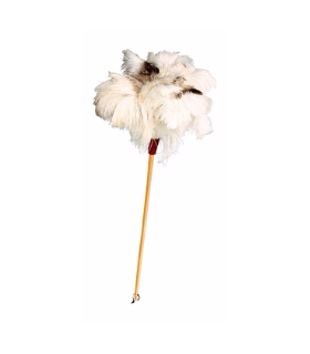 Plumeau autruche luxe cuir 80cm - Redecker
